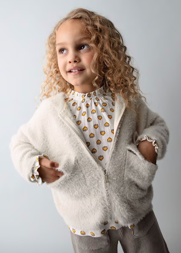 Casaco tricot pelo