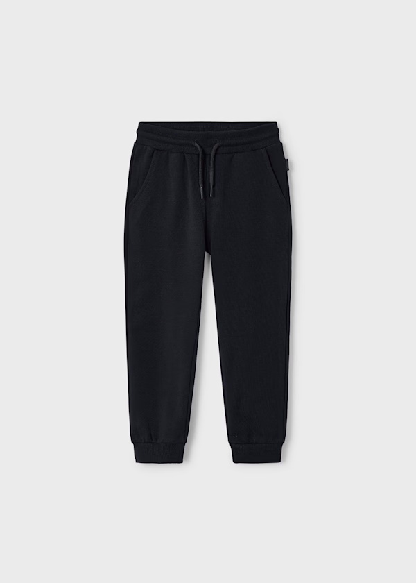 Calça felpa básica punhos