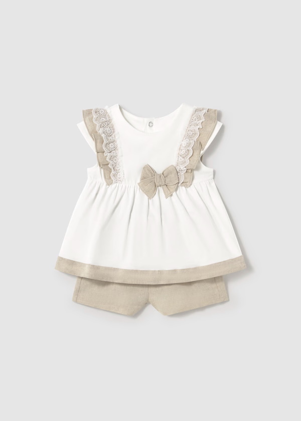 Conj.bermuda estampada Baby Menina