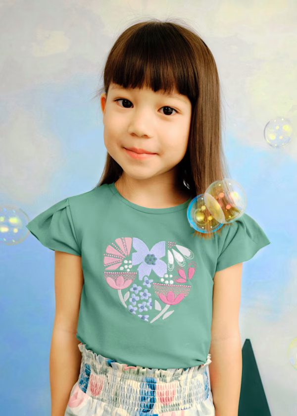 T´shirt colete  Menina