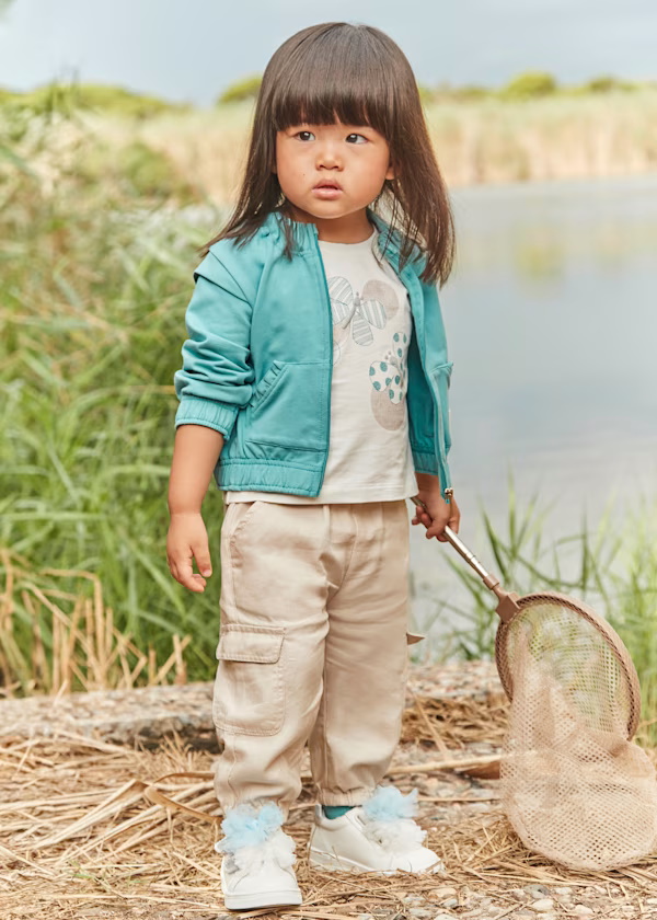 Calça ganga c/ remendos       Baby Menina