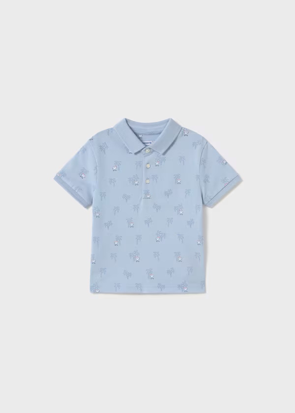 Polo m/curta estampada Baby Menino