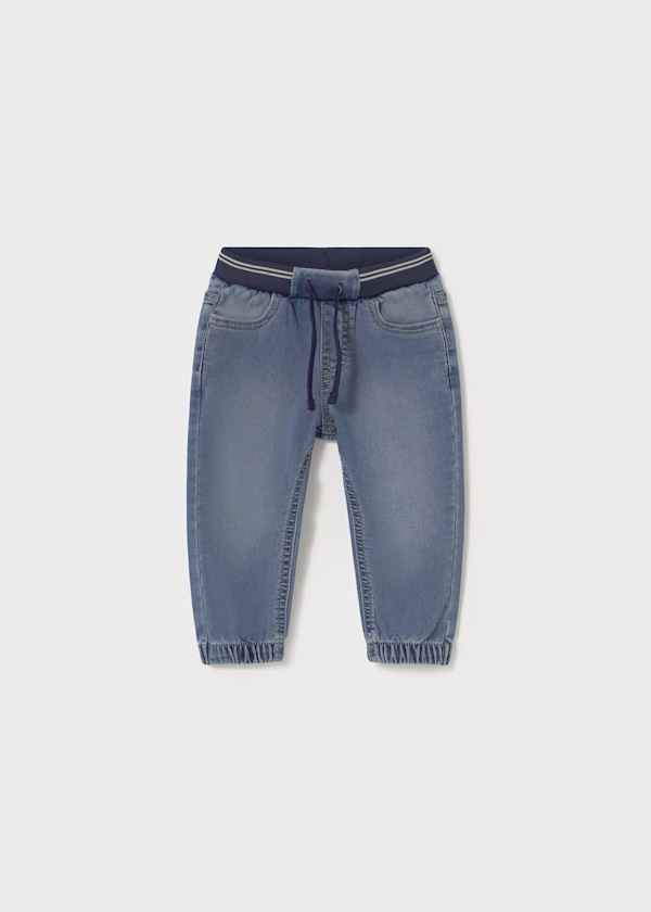 Calça soft denim jogger       Baby Menino