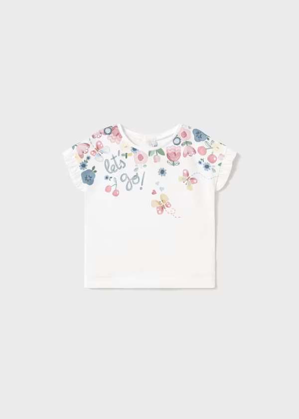 Camiseta m/curta bordada      Baby Menina