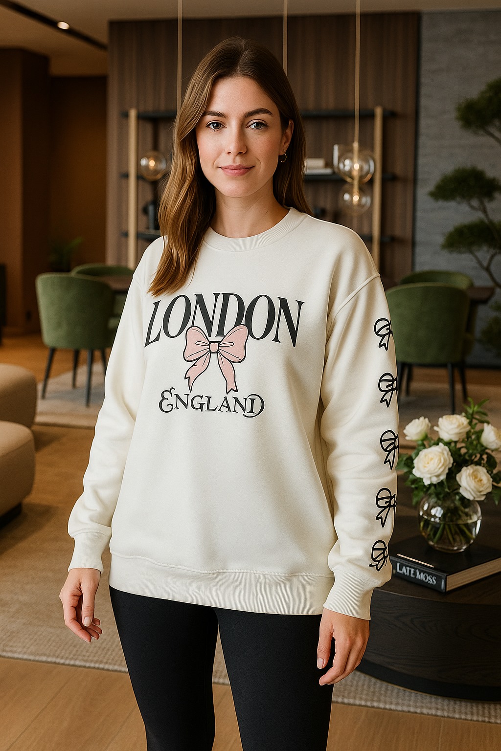 Sweats Senhora oversize 50% Algodão 50% poliester